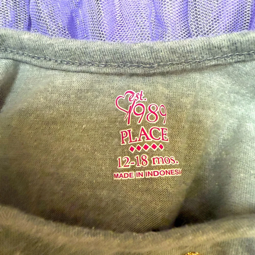 The Children's Place Girls Purple Tulle Dress Size 12-18 Mo… - Picture 5 of 5